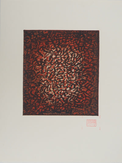 Mark TOBEY : Chaleur ardente, Gravure originale (vue générale) - Crédit photo : Galerie Art.Paris