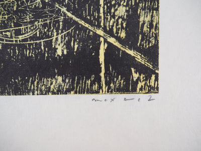 Max ERNST : L'alchimiste, Nicolas Flamel, Lithographie originale (photo de détail 2) - Crédit photo : Galerie Art.Paris