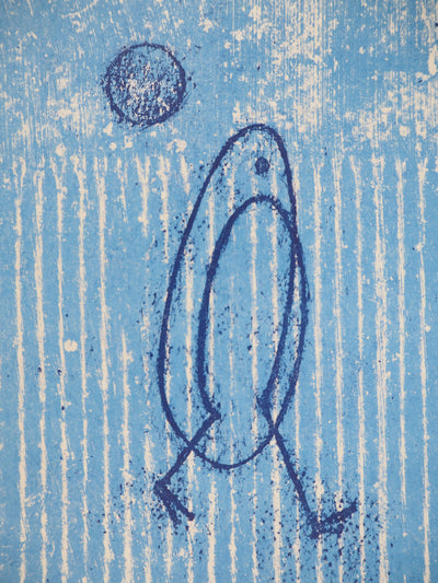 Max ERNST : Promeneur au soleil bleu, Lithographie originale (photo de détail 4) - Crédit photo : Galerie Art.Paris
