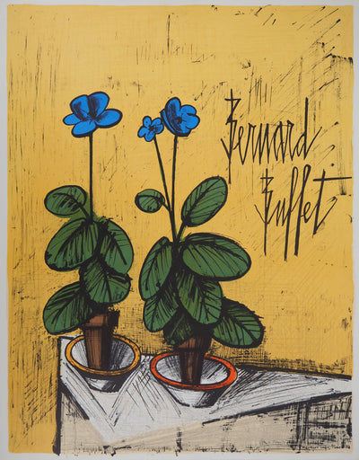 Bernard BUFFET : Les Primevères, Lithographie originale (vue générale) - Crédit photo : Galerie Art.Paris