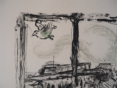 Marc CHAGALL : Fleurs devant la fenêtre, Lithographie originale (photo de détail 4) - Crédit photo : Galerie Art.Paris