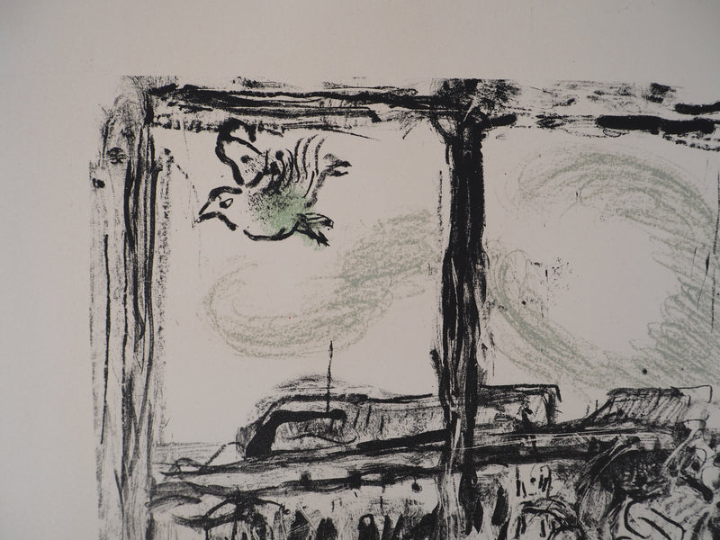 Marc CHAGALL : Fleurs devant la fenêtre, Lithographie originale (photo de détail 4) - Crédit photo : Galerie Art.Paris