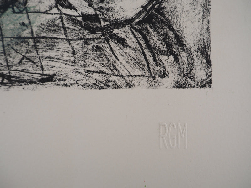 Marc CHAGALL : Fleurs devant la fenêtre, Lithographie originale (photo de détail 8) - Crédit photo : Galerie Art.Paris