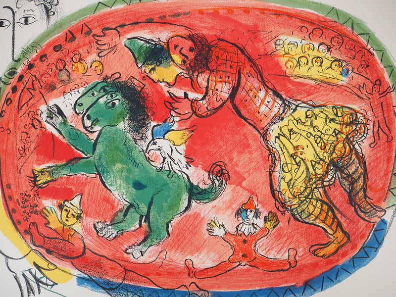 Marc CHAGALL : Cirque, le cercle rouge, Lithographie originale