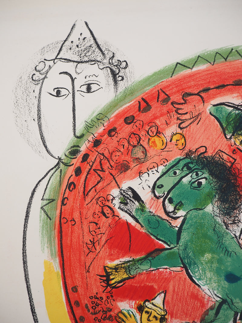 Marc CHAGALL : Cirque, le cercle rouge, Lithographie originale