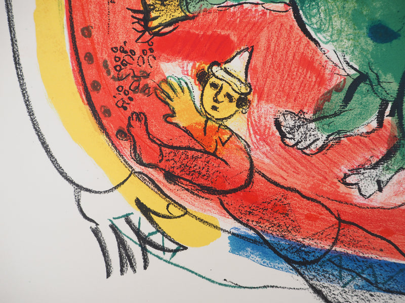 Marc CHAGALL : Cirque, le cercle rouge, Lithographie originale