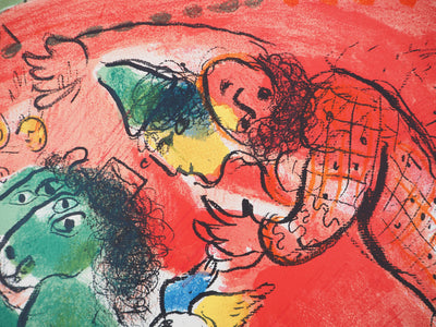 Marc CHAGALL : Cirque, le cercle rouge, Lithographie originale