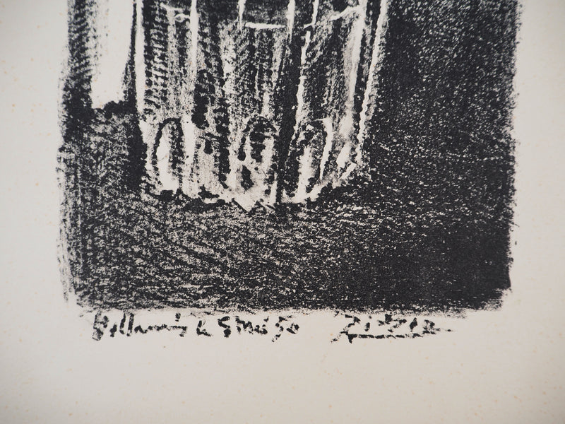 Pablo PICASSO : Hommage à Cézanne : Pomme et verre à pied, Lithographie originale (photo de détail 5) - Crédit photo : Galerie Art.Paris