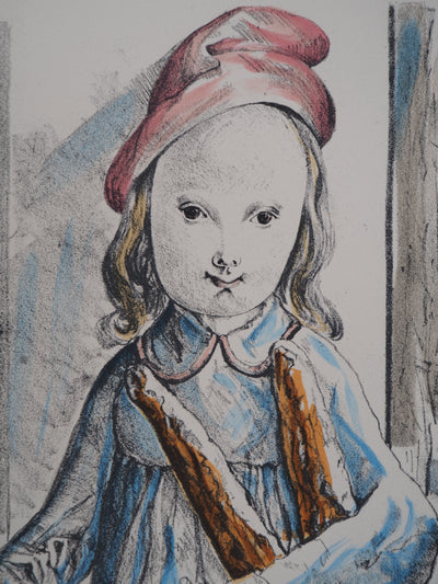 Léonard Tsuguharu FOUJITA : Petite fille aux baguettes, Lithographie originale (photo de détail 5) - Crédit photo : Galerie Art.Paris