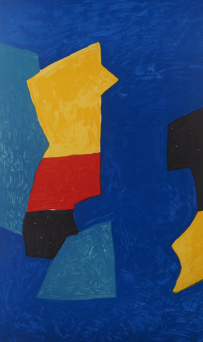 Serge POLIAKOFF : Composition rouge, bleu et jaun, Lithographie originale (photo de détail 4) - Crédit photo : Galerie Art.Paris