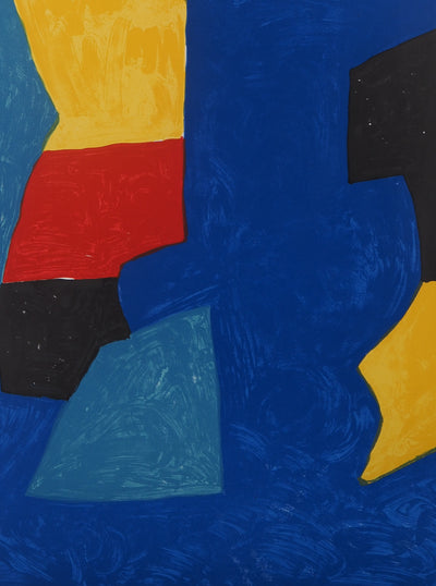 Serge POLIAKOFF : Composition rouge, bleu et jaun, Lithographie originale (photo de détail 5) - Crédit photo : Galerie Art.Paris