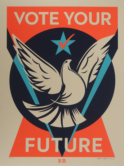 Thomas WIMBERLY : Vote Your Future, Sérigraphie originale (vue générale) - Crédit photo : Galerie Art.Paris