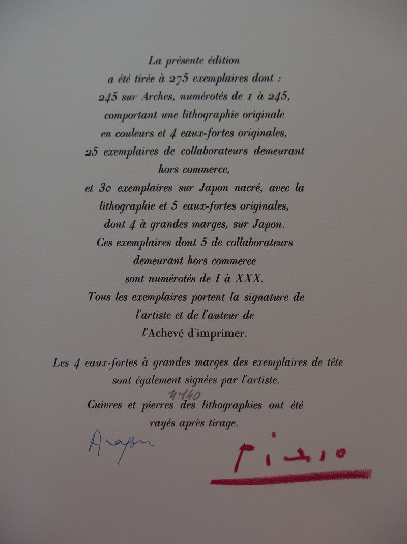 Pablo PICASSO : Carmen des Carmen, Portfolio