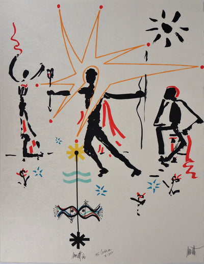 Raymond MORETTI : Célébration, Lithographie originale (vue générale) - Crédit photo : Galerie Art.Paris