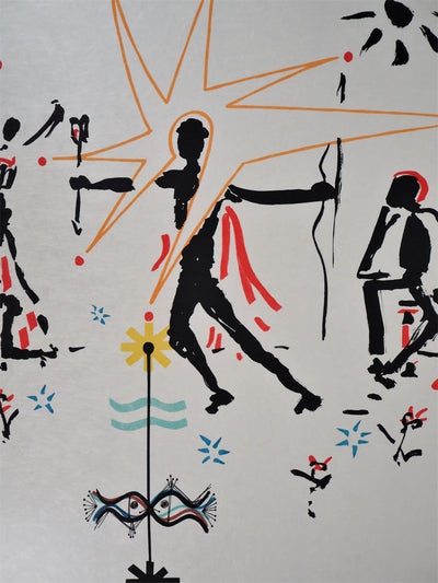 Raymond MORETTI : Célébration, Lithographie originale (photo de détail 4) - Crédit photo : Galerie Art.Paris