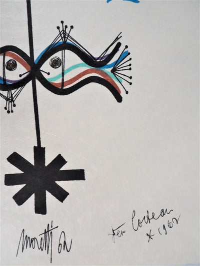 Raymond MORETTI : Célébration, Lithographie originale (photo de détail 3) - Crédit photo : Galerie Art.Paris