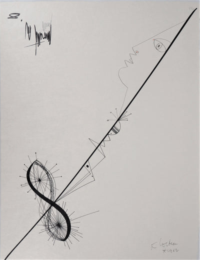 Raymond MORETTI : Les amoureux, Lithographie originale (vue générale) - Crédit photo : Galerie Art.Paris