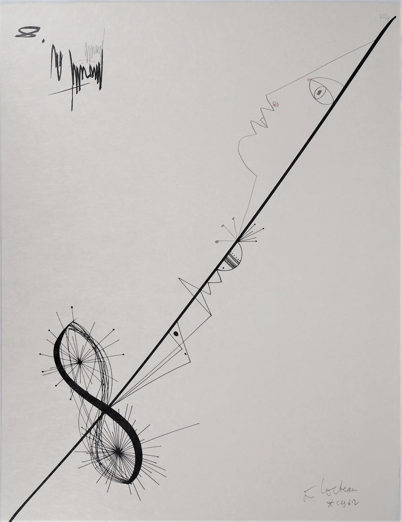 Raymond MORETTI : Les amoureux, Lithographie originale (vue générale) - Crédit photo : Galerie Art.Paris