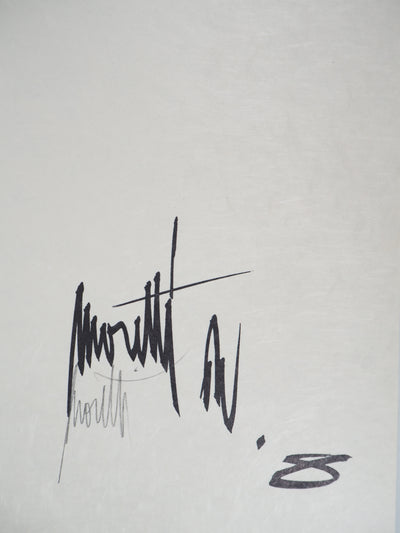 Raymond MORETTI : Les amoureux, Lithographie originale (photo de détail 2) - Crédit photo : Galerie Art.Paris