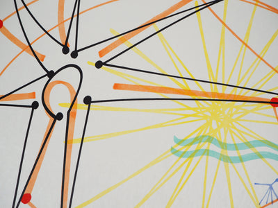 Raymond MORETTI : Nouvelles de l'étranger, Lithographie originale (photo de détail 6) - Crédit photo : Galerie Art.Paris