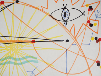 Raymond MORETTI : Nouvelles de l'étranger, Lithographie originale (photo de détail 7) - Crédit photo : Galerie Art.Paris