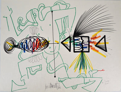 Raymond MORETTI : L'aventurier, Lithographie originale (vue générale) - Crédit photo : Galerie Art.Paris