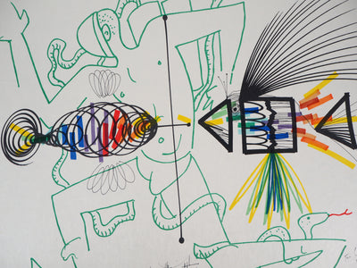 Raymond MORETTI : L'aventurier, Lithographie originale (photo de détail 4) - Crédit photo : Galerie Art.Paris