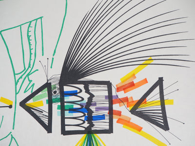 Raymond MORETTI : L'aventurier, Lithographie originale (photo de détail 7) - Crédit photo : Galerie Art.Paris