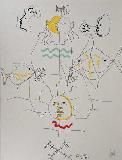 Raymond MORETTI : Journée d'été, Lithographie originale (vue générale) - Crédit photo : Galerie Art.Paris