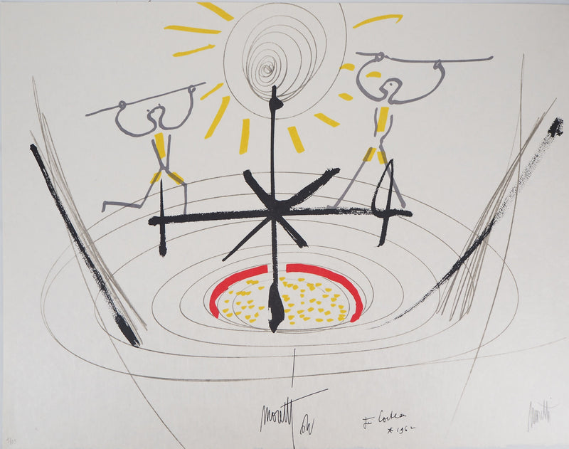Raymond MORETTI : Les danseuses, Lithographie originale (vue générale) - Crédit photo : Galerie Art.Paris