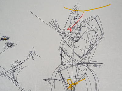 Raymond MORETTI : Rencontre amoureuse, Lithographie originale (photo de détail 5) - Crédit photo : Galerie Art.Paris