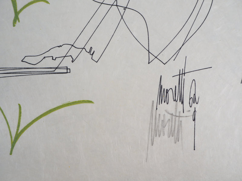 Raymond MORETTI : Rencontre amoureuse, Lithographie originale (photo de détail 3) - Crédit photo : Galerie Art.Paris