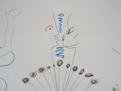 Raymond MORETTI : Rencontre amoureuse, Lithographie originale (photo de détail 8) - Crédit photo : Galerie Art.Paris