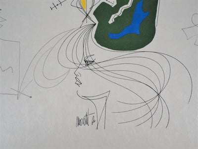 Raymond MORETTI : La rencontre des deux esprits, Lithographie originale (photo de détail 5) - Crédit photo : Galerie Art.Paris