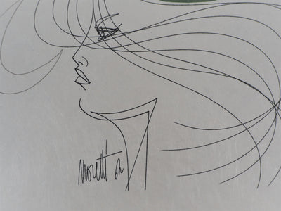 Raymond MORETTI : La rencontre des deux esprits, Lithographie originale (photo de détail 3) - Crédit photo : Galerie Art.Paris