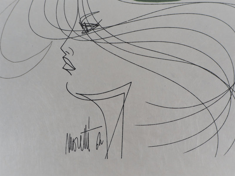 Raymond MORETTI : La rencontre des deux esprits, Lithographie originale (photo de détail 3) - Crédit photo : Galerie Art.Paris
