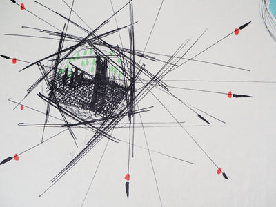Raymond MORETTI : Visages et poissons, Lithographie originale (photo de détail 6) - Crédit photo : Galerie Art.Paris