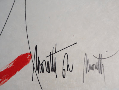 Raymond MORETTI : Les amants, Lithographie originale (photo de détail 2) - Crédit photo : Galerie Art.Paris