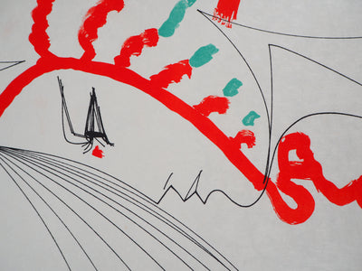 Raymond MORETTI : Les amants, Lithographie originale (photo de détail 6) - Crédit photo : Galerie Art.Paris