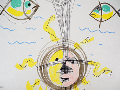Raymond MORETTI : La Terre et le Soleil, Lithographie originale (photo de détail 5) - Crédit photo : Galerie Art.Paris