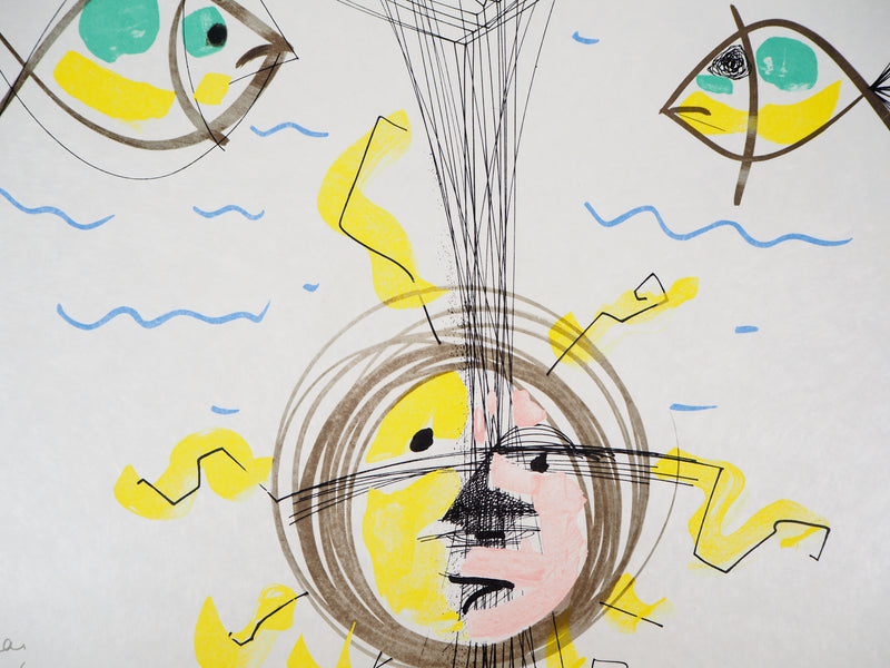 Raymond MORETTI : La Terre et le Soleil, Lithographie originale (photo de détail 5) - Crédit photo : Galerie Art.Paris