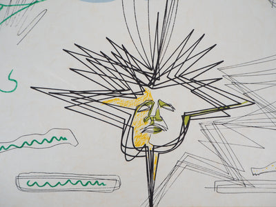 Raymond MORETTI : Symbiose entre le poisson et le Verseau, Lithographie originale (photo de détail 5) - Crédit photo : Galerie Art.Paris