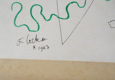 Raymond MORETTI : Symbiose entre le poisson et le Verseau, Lithographie originale (photo de détail 3) - Crédit photo : Galerie Art.Paris