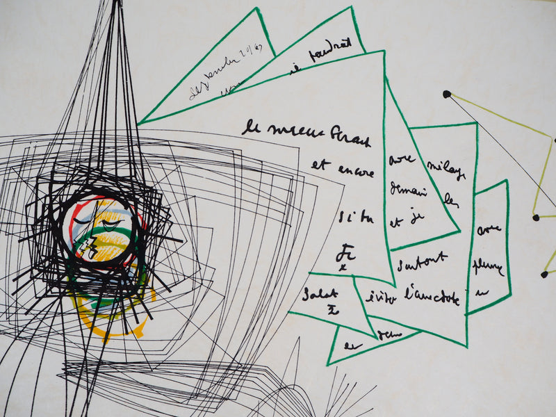 Raymond MORETTI : Symbiose entre le poisson et le Verseau, Lithographie originale (photo de détail 7) - Crédit photo : Galerie Art.Paris