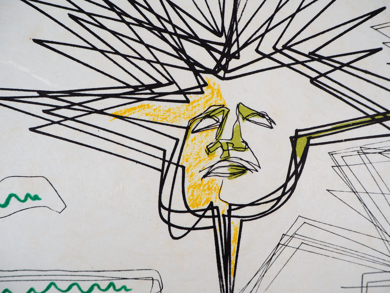 Raymond MORETTI : Symbiose entre le poisson et le Verseau, Lithographie originale (photo de détail 9) - Crédit photo : Galerie Art.Paris