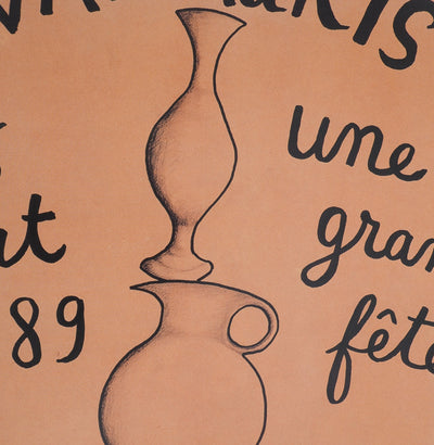 Jean MARAIS : Journée de la poterie, Affiche originale d'époque signée