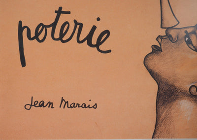 Jean MARAIS : Journée de la poterie, Affiche originale d'époque signée