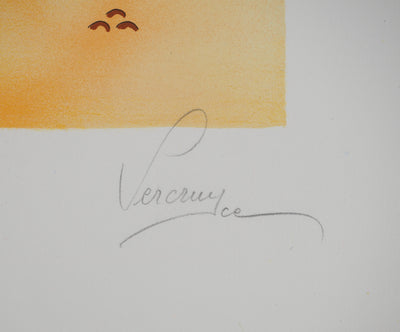 Bernard VERCRUYCE : Le violoniste, Lithographie originale signée