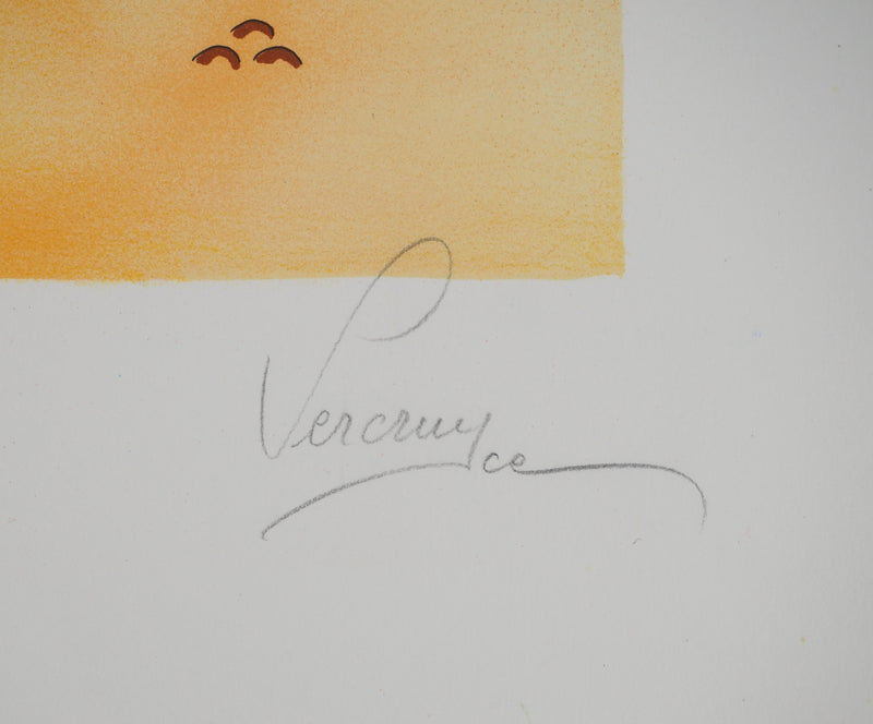 Bernard VERCRUYCE : Le violoniste, Lithographie originale (photo de détail 2) - Crédit photo : Galerie Art.Paris