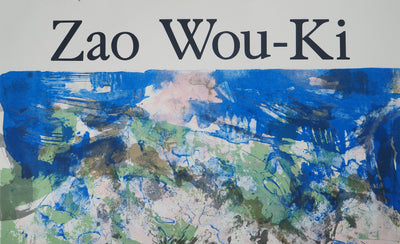 ZAO Wou-Ki : Composition bleue, Affiche en lithographie originale